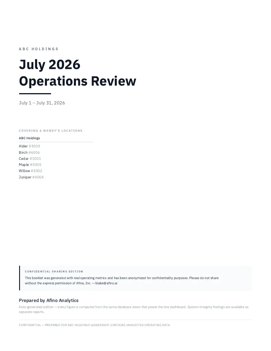 Cover of the July 2026 Operations Review